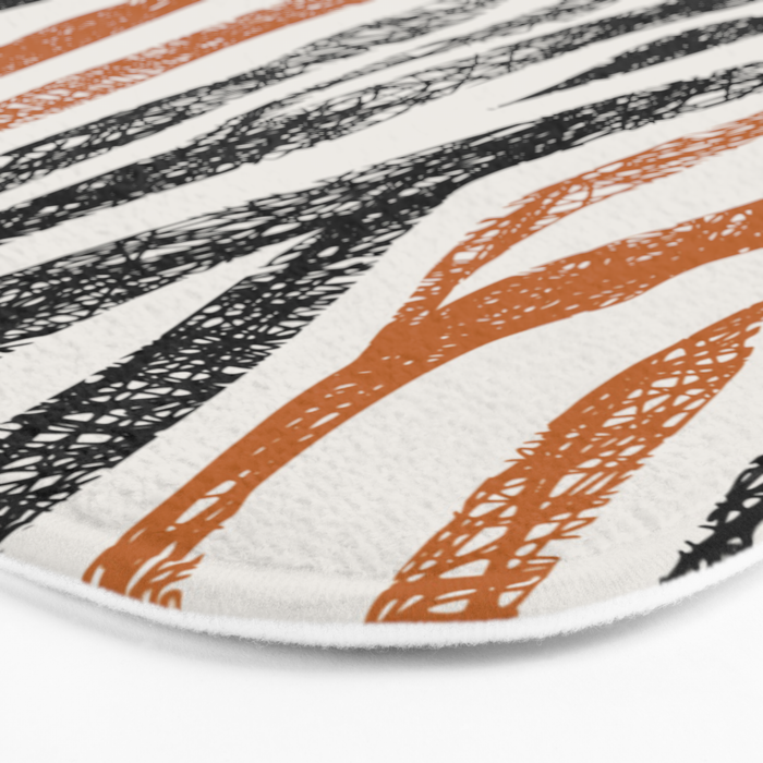 Black Forest Stripes terracotta Bath Mat Gallery Image 3
