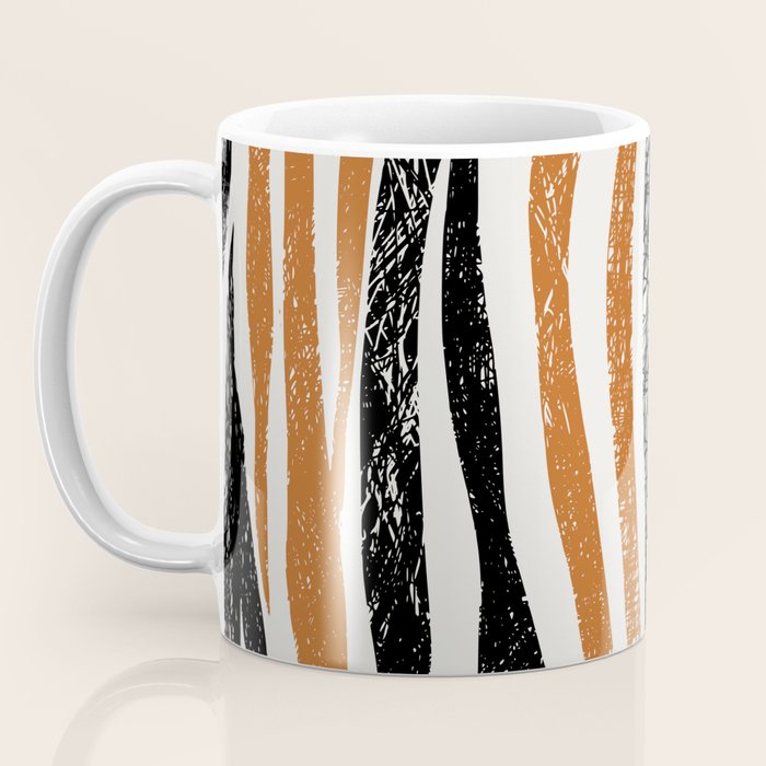 Black Forest Stripes terracotta Coffee Mug Gallery Image 3
