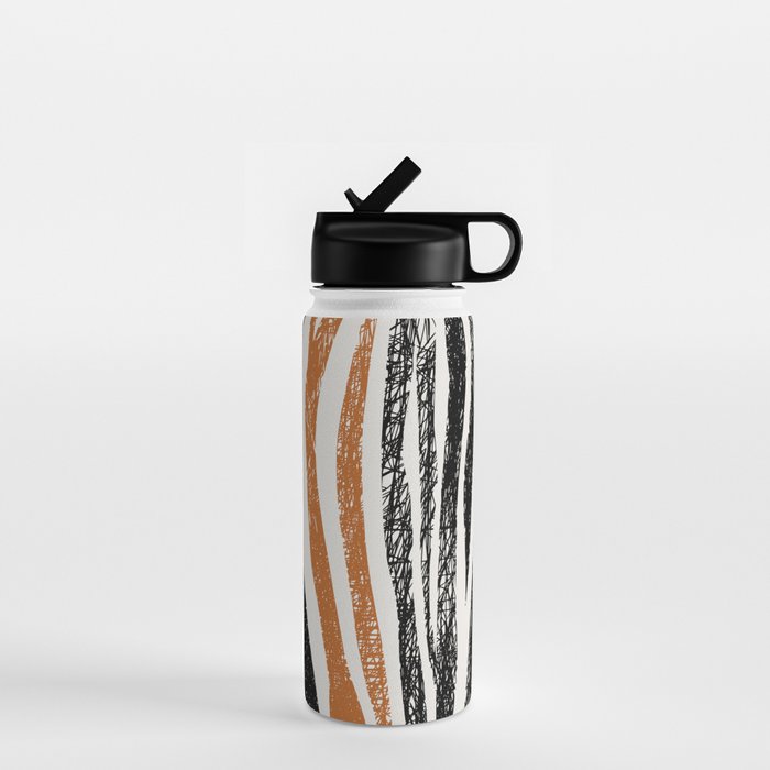 Black Forest Stripes terracotta Water Bottle Gallery Image 1