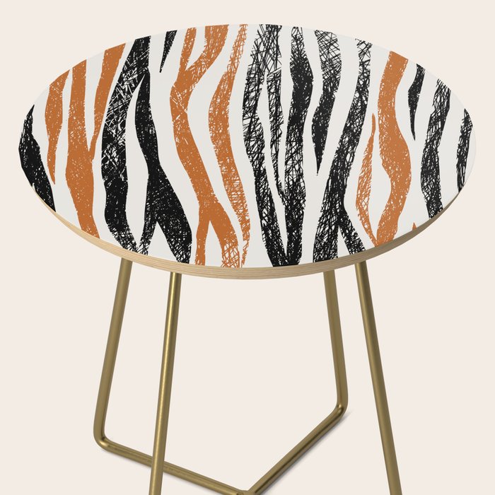 Black Forest Stripes terracotta Side Table Gallery Image 2