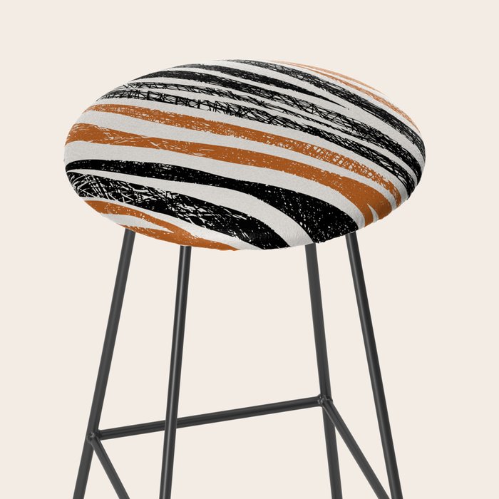 Black Forest Stripes terracotta Stool Gallery Image 2