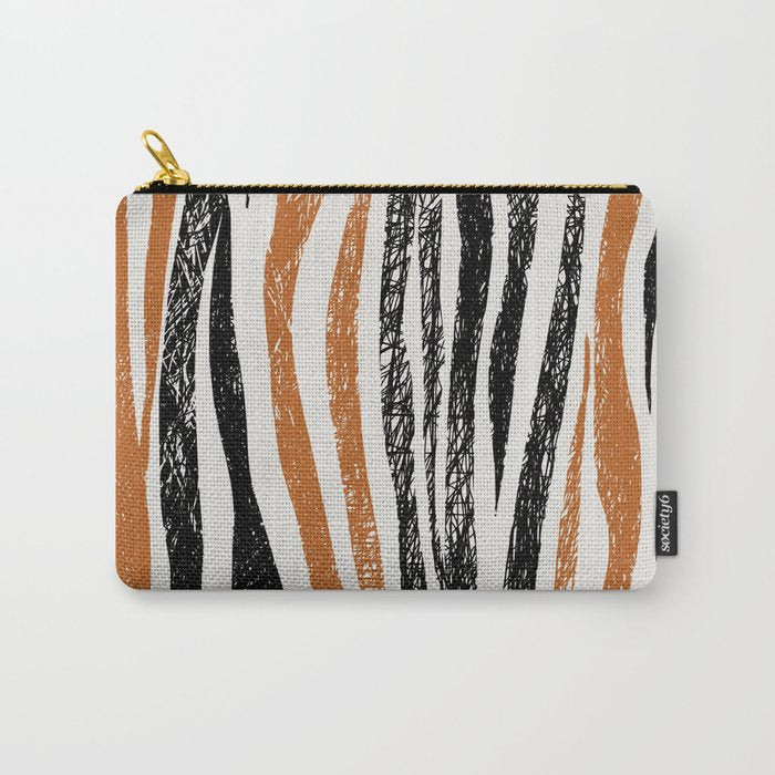 Black Forest Stripes terracotta Carry All Pouch Gallery Image 1