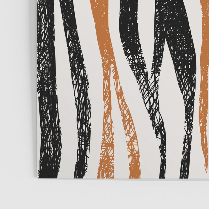 Black Forest Stripes terracotta Poster Gallery Image 3