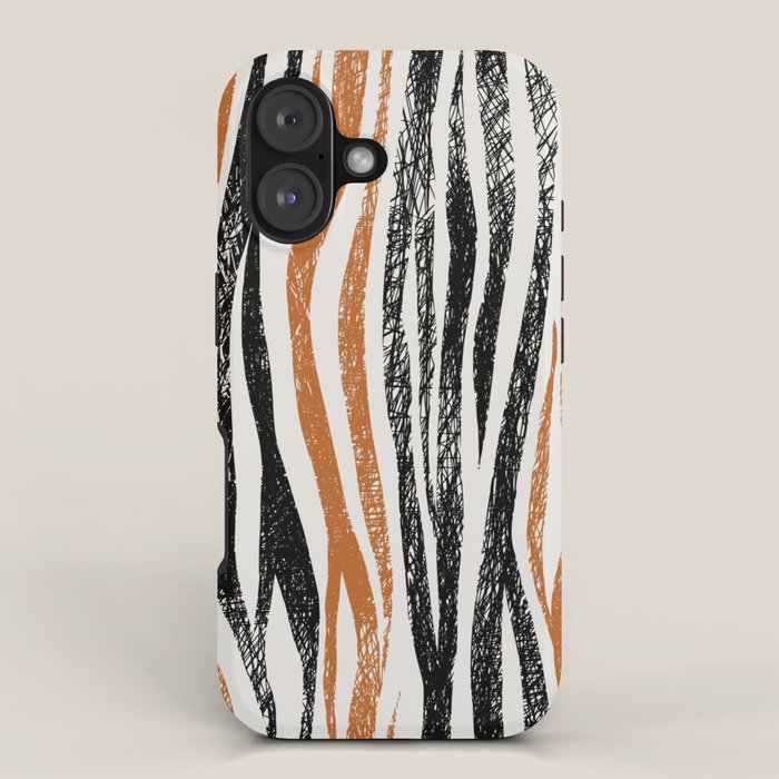 Black Forest Stripes terracotta iPhone Case Gallery Image 1