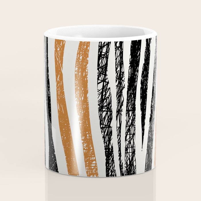 Black Forest Stripes terracotta Coffee Mug Gallery Image 4