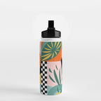Tropical Orange Forest Sunset / Summer Nature Geometry Landscape Water Bottle Gallery Image 2