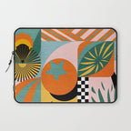 Tropical Orange Forest Sunset / Summer Nature Geometry Landscape Laptop Sleeve Gallery Image 1