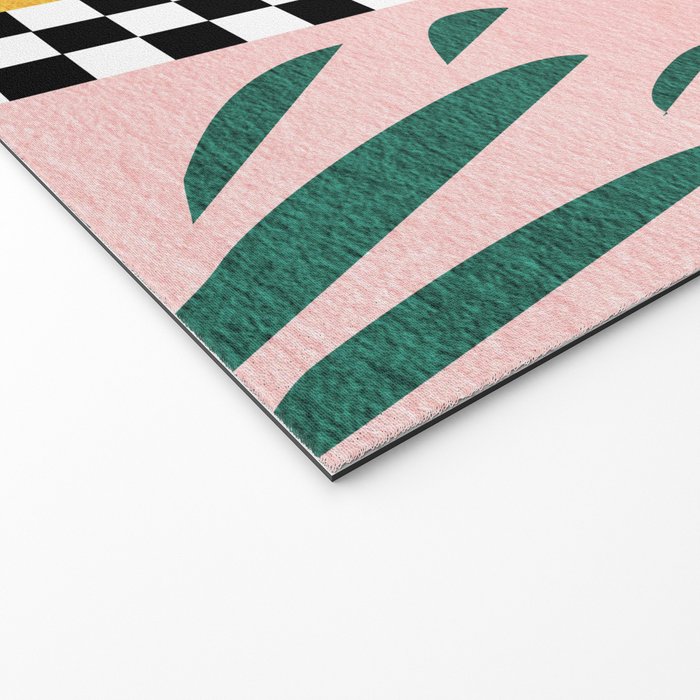 Tropical Orange Forest Sunset / Summer Nature Geometry Landscape Welcome Mat Gallery Image 2