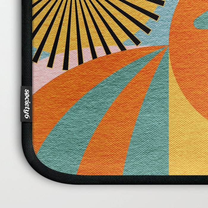 Tropical Orange Forest Sunset / Summer Nature Geometry Landscape Laptop Sleeve Gallery Image 3