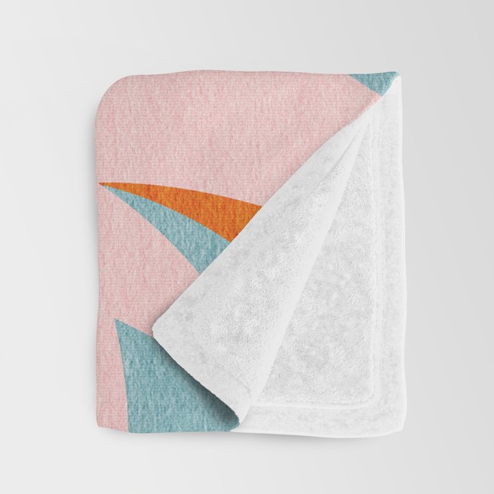Tropical Orange Forest Sunset / Summer Nature Geometry Landscape Throw Blanket Gallery Image 3