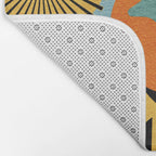 Tropical Orange Forest Sunset / Summer Nature Geometry Landscape Bath Mat Gallery Image 2