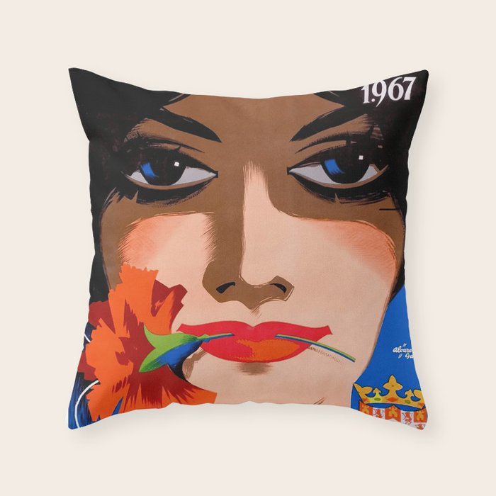 Cordoba Spain May Festivals  Throw Pillow Gallery Image 6