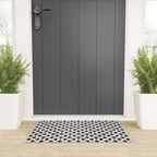 Floral Tiles Pattern / Lino Print Welcome Mat Gallery Image 3