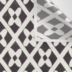 Floral Tiles Pattern / Lino Print Wall Tapestry Gallery Image 3