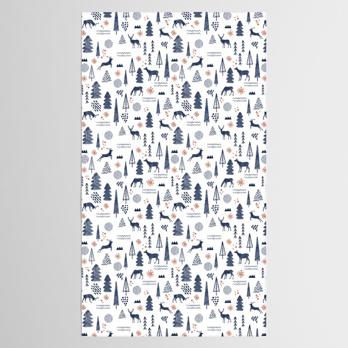 Deer Christmas forest Tablecloth Gallery Image 2