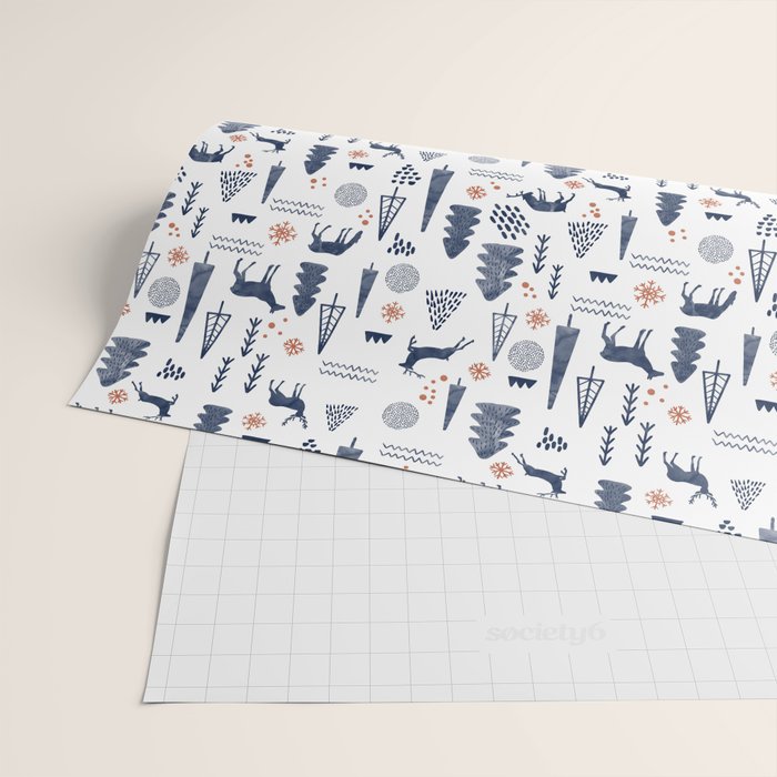 Deer Christmas forest Wrapping Paper Gallery Image 2