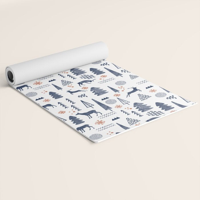 Deer Christmas forest Yoga Mat Gallery Image 2