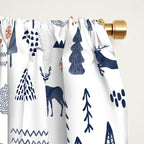 Deer Christmas forest Window Curtain Gallery Image 2
