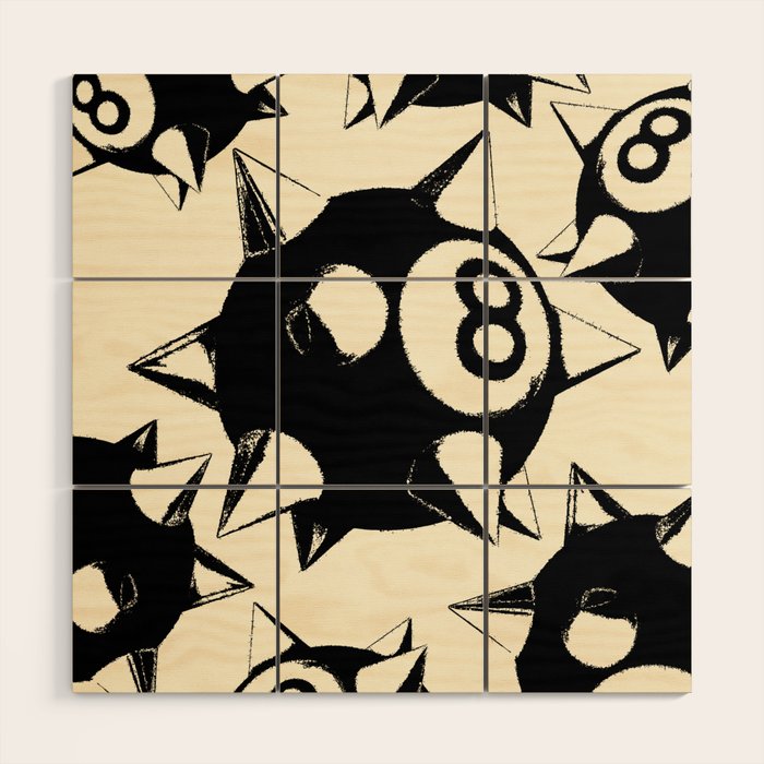 The Spiked 8 Ball Wood Wall Art Gallery Image 1
