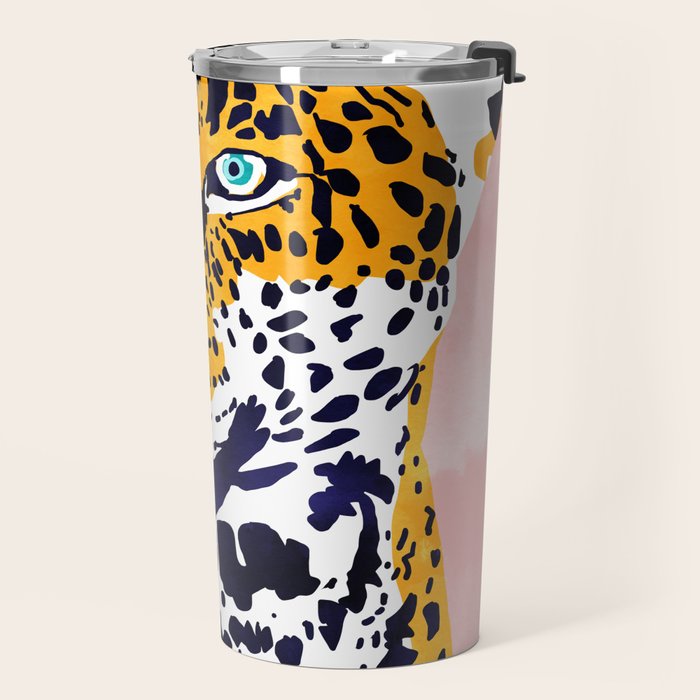 The Leopard Portrait Travel Mug Gallery Image 2