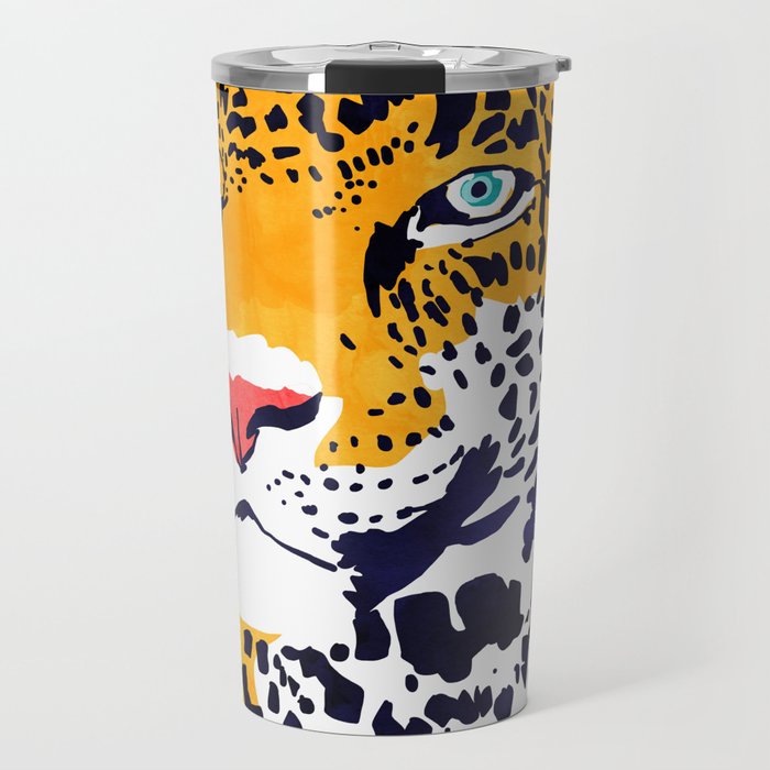 The Leopard Portrait Travel Mug Gallery Image 1