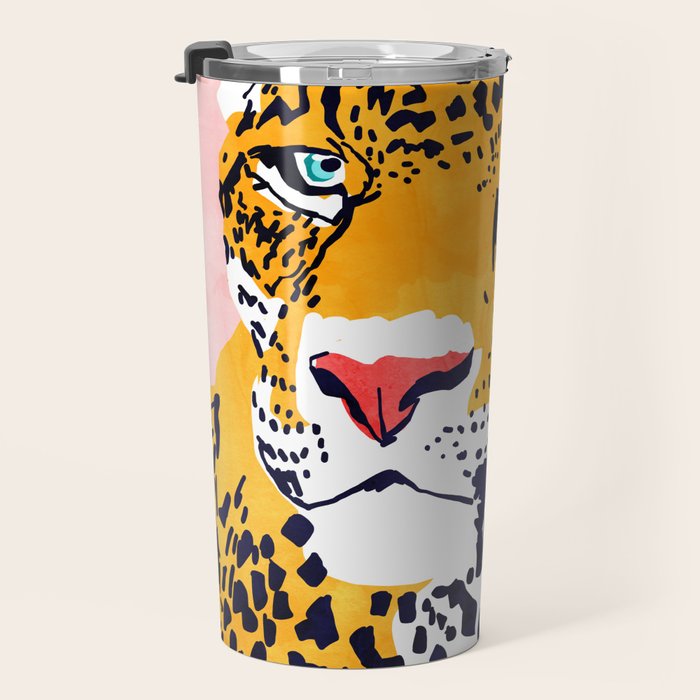 The Leopard Portrait Travel Mug Gallery Image 3