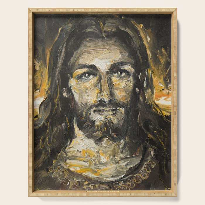 I am the light of the world. (Faustina's Vision) Serving Tray Gallery Image 1