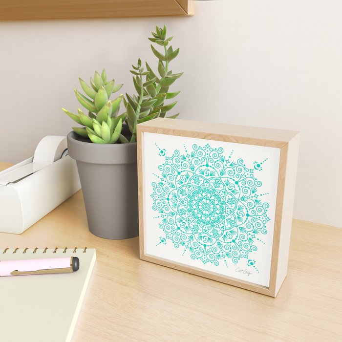 Moroccan Mandala - Turquoise Palette Mini Art Print Gallery Image 2
