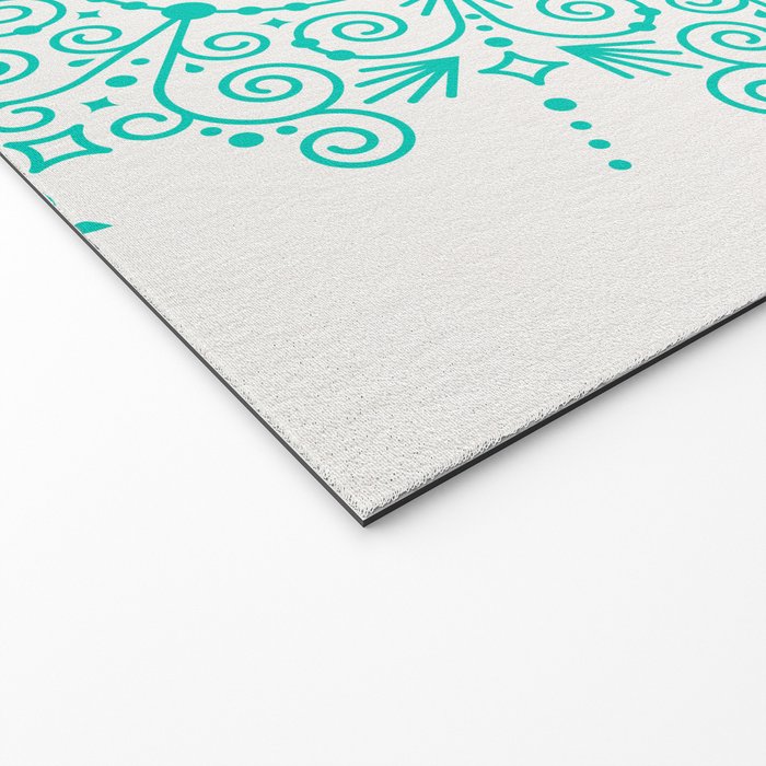 Moroccan Mandala - Turquoise Palette Welcome Mat Gallery Image 2