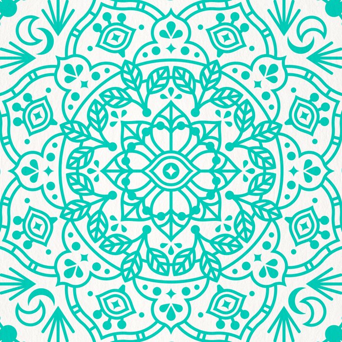 Moroccan Mandala - Turquoise Palette Coffee Mug Gallery Image 2