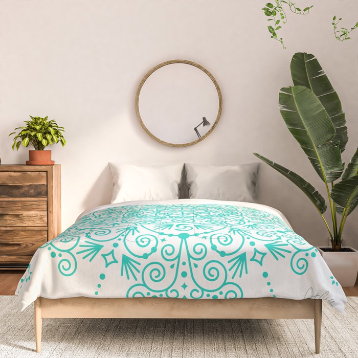 Moroccan Mandala - Turquoise Palette Comforter Gallery Image 3