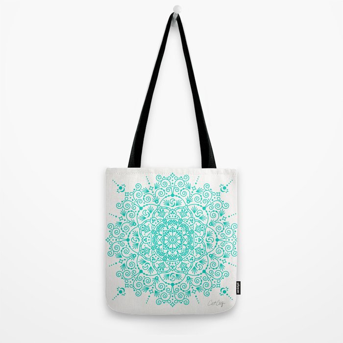 Moroccan Mandala - Turquoise Palette Tote Bag Gallery Image 2