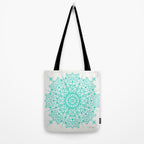 Moroccan Mandala - Turquoise Palette Tote Bag Gallery Image 2