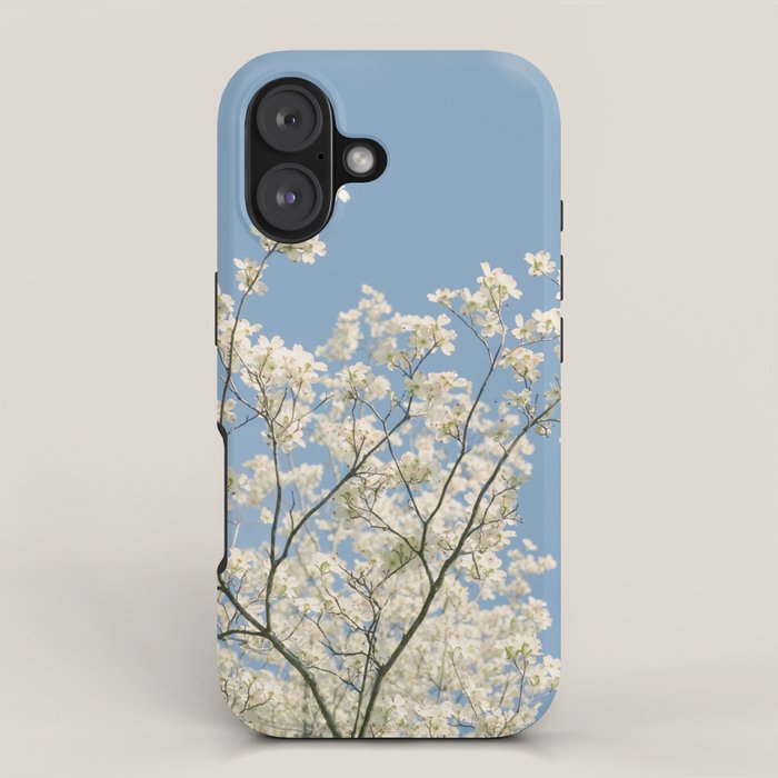 White Dogwood Flowers - spring flower photograph iPhone Case Gallery Image 1