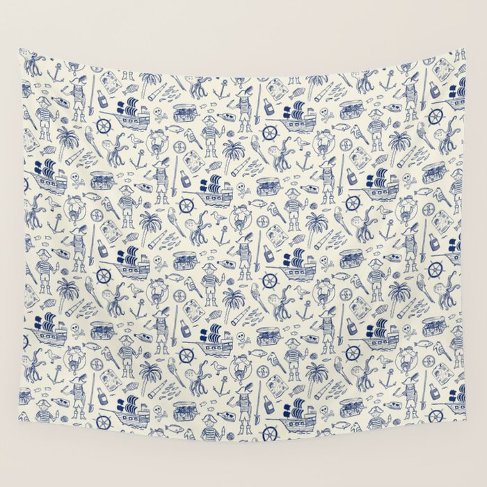 Pirate Play - Cream Wall Tapestry Gallery Image 4