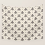 Classic Monochrome Leaf Motif Wall Tapestry Gallery Image 4