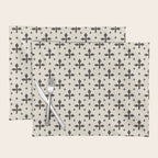 Classic Monochrome Leaf Motif Placemat Gallery Image 1