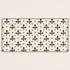 Classic Monochrome Leaf Motif Desk Mat Gallery Image 3