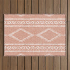 oceania diamond stripes - terracotta Outdoor Rug Gallery Image 1