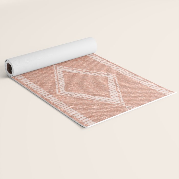 oceania diamond stripes - terracotta Yoga Mat Gallery Image 2
