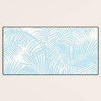 Pastel blue modern simple tropical palm tree Desk Mat Gallery Image 3