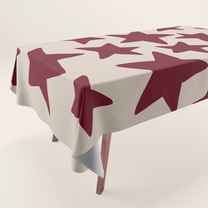 Wine Wonky Stars Tablecloth Gallery Image 1