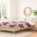 Wine Wonky Stars Duvet Cover Gallery Image 2