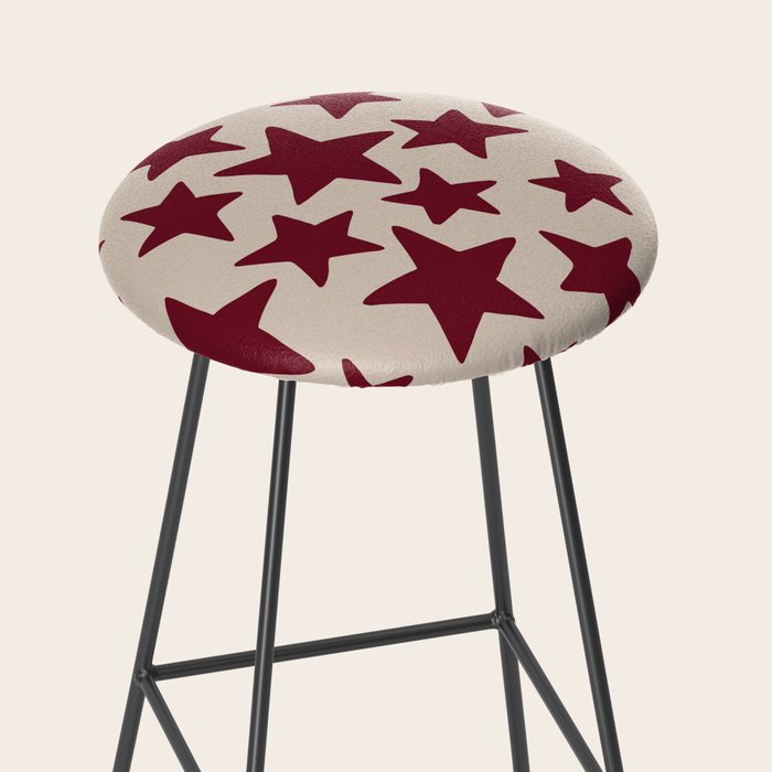 Wine Wonky Stars Stool Gallery Image 2