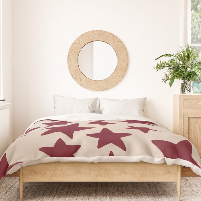 Wine Wonky Stars Duvet Cover Gallery Image 3