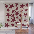 Wine Wonky Stars Wall Mural Gallery Image 1