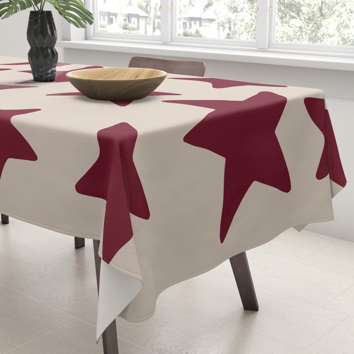 Wine Wonky Stars Tablecloth Gallery Image 3