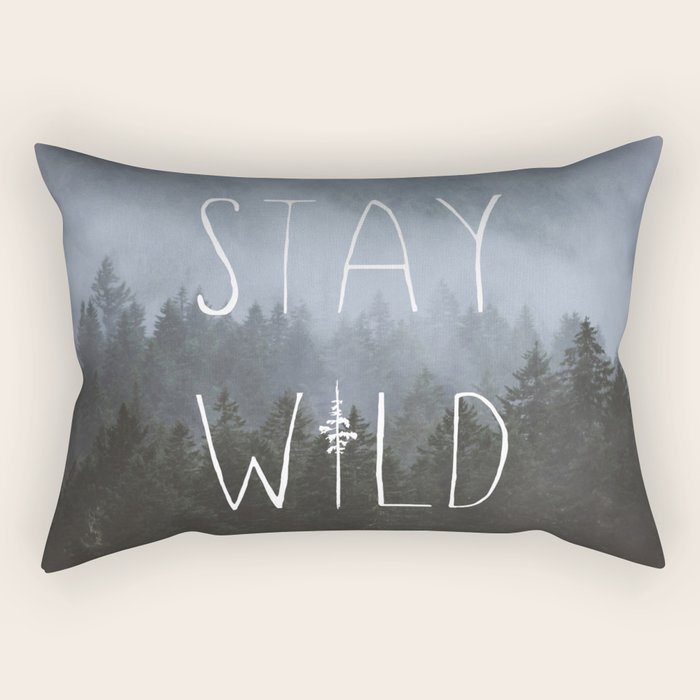Stay Wild - Forest Adventure Rectangular Pillow Gallery Image 2