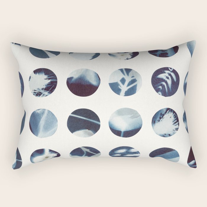 Botanical Cyanotypes Rectangular Pillow Gallery Image 1