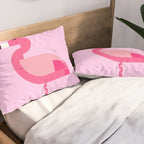 Geometric flamingo Pillow Sham Gallery Image 2
